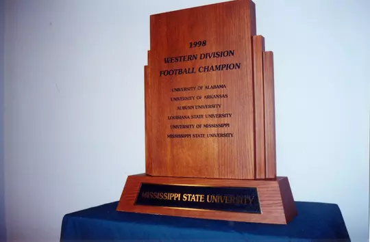 SEC West title trophy
