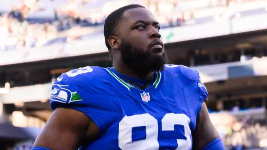 Oct 29, 2023; Seattle, Washington, USA; Seattle Seahawks defensive tackle Cameron Young (93) after the game against the Cleveland Browns at Lumen Field. Mandatory Credit: Steven Bisig-USA TODAY Sports