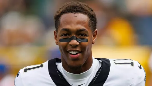 Sep 24, 2023; Green Bay, Wisconsin, USA; New Orleans Saints cornerback Cameron Dantzler (11) during warmups prior to the game against the Green Bay Packers at Lambeau Field. Mandatory Credit: Jeff Hanisch-USA TODAY Sports