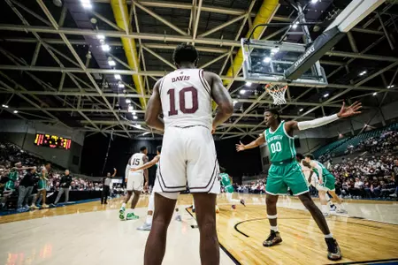 TUPELO, MS - December 17, 2023 - Mississippi State Guard Dashawn "Rams" Davis (#10) during the game between the North Texas Mean Green and the Mississippi State Bulldogs at Cadence Bank Arena in Tupelo, MS. Photo By Mike Mattina