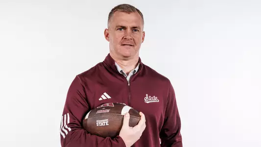 STARKVILLE, MS - December 18, 2023 - Mississippi State Co-Defensive Coordinator and Safeties Coach Matt Barnes during New Coach Photo Shoot at the Leo Seal Jr. Football Complex at Mississippi State University in Starkville, MS. Photo By Mike Mattina