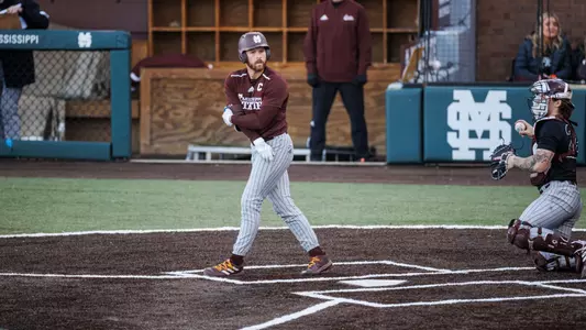 STARKVILLE, MS - January 27, 2023 - Mississippi State Catcher/Infielder Luke Hancock (#20) during the open scrimmage game at Dudy Noble Field at Polk-Dement Stadium in Starkville, MS. Photo By Kevin Snyder