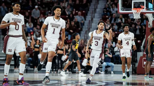 STARKVILLE, MS - February 04, 2023 - The Mississippi State Bulldogs during the game between the Missouri and the Mississippi State Bulldogs at Humphrey Coliseum in Starkville, MS. Photo By Jaden Powell