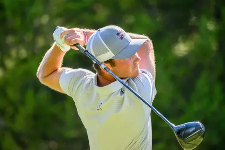 Ford Clegg competing at the Blessings Collegiate Invitational in Fayetteville, Ark.