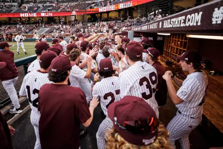 STARKVILLE, MS - February 22, 2023 - Mississippi State Outfielder Dakota Jordan (#42) during the game between the ULM  Warhawks and the Mississippi State Bulldogs at Dudy Noble Field at Polk-Dement Stadium in Starkville, MS. Photo By Mike Mattina