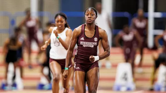 BIRMINGHAM, AL - January 13, 2023 - Mississippi State Hurdler Rosealee Cooper during the UAB Blazer Invite at the Birmingham Crossplex in Birmingham, AL. Photo by Mike Mattina