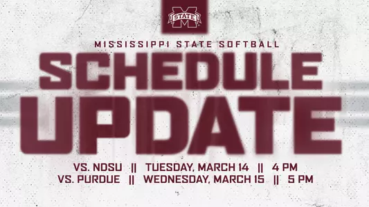 Softball Schedule Change