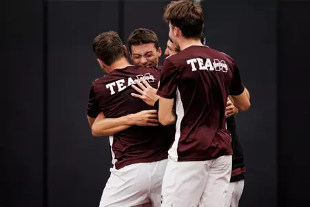 STARKVILLE, MS - March 19, 2023 - \mt during the match between the South Carolina Gamecocks and the Mississippi State Bulldogs at the Rula Tennis Pavilion in Starkville, MS. Photo By Laura Parsley