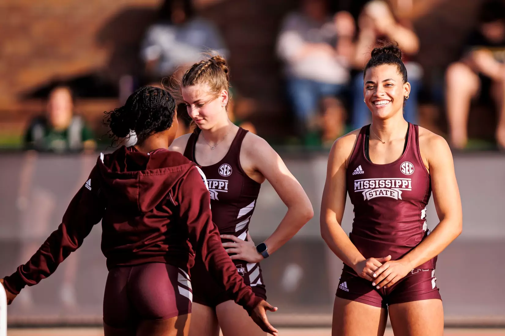 STARKVILLE, MS - March 24, 2023 - Mississippi State's Aley Woodberry during the Bulldog Relays at the Mike Sanders Track Complex in Starkville, MS. Photo By Mike Mattina
