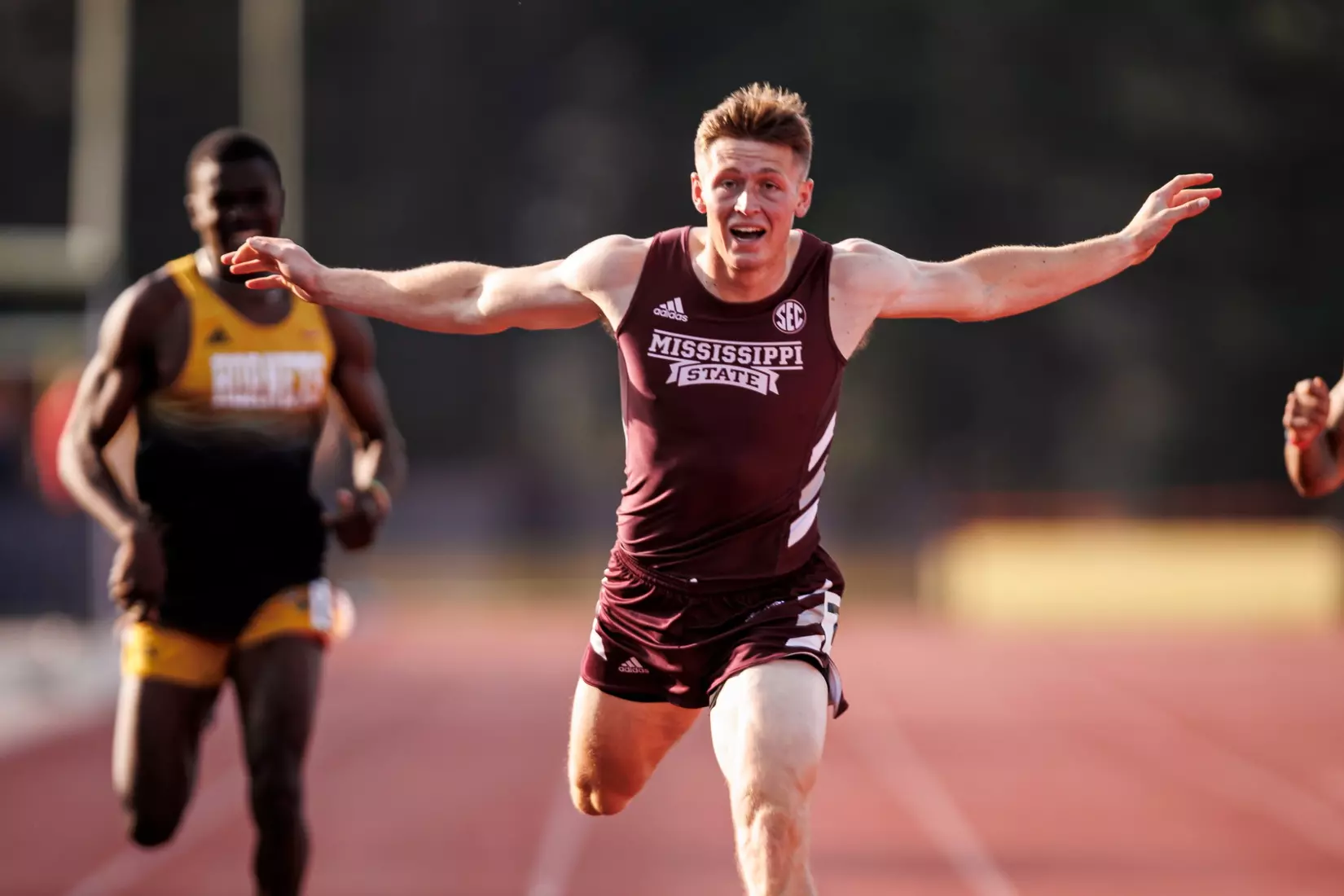 STARKVILLE, MS - March 24, 2023 - Mississippi State's Peyton Bair during the Bulldog Relays at the Mike Sanders Track Complex in Starkville, MS. Photo By Mike Mattina