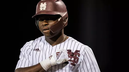 PEARL, MS - February 28, 2023 - Mississippi State Outfielder Dakota Jordan (#42) during the game between the Southern Miss Golden Eagles and the Mississippi State Bulldogs at Trustmark Park in Pearl, MS. Photo By Jaden Powell