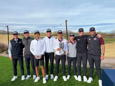 The Mississippi State men's golf team after winning the Desert Mountain Invitational