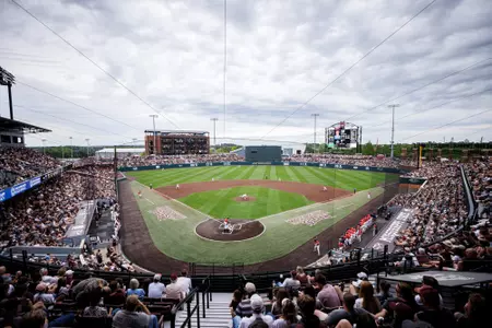 STARKVILLE, MS - April 15, 2023 - Mississippi State Fans during the game between the Ole Miss Rebels and the Mississippi State Bulldogs at Dudy Noble Field at Polk-Dement Stadium in Starkville, MS. Photo by Will Porada