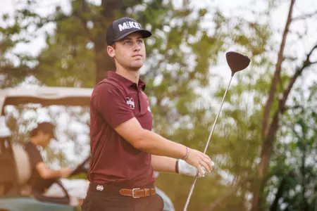 WEST POINT, MS - April 04, 2023 - Mississippi State's Bo Blanchard during the Mossy Oak Collegiate Tournament at Mossy Oak in West Point, MS. Photo By Mike Mattina