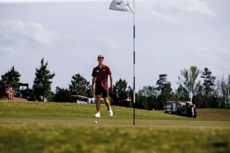 WEST POINT, MS - April 04, 2023 - Mississippi State's Hunter Logan during the Mossy Oak Collegiate Tournament at Mossy Oak in West Point, MS. Photo By Mike Mattina