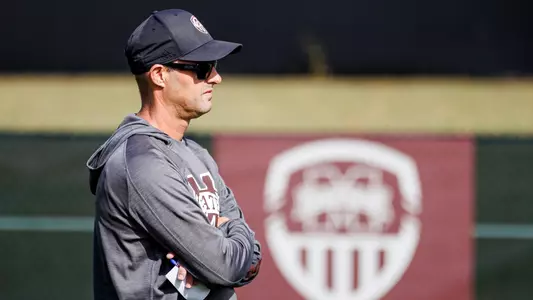 STARKVILLE, MS - November 10, 2022 - Mississippi State Head Coach James Armstrong during practice leading up to the NCAA Tournament at the MSU Soccer Field in Starkville, MS. Photo By Mike Mattina