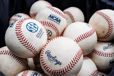 STARKVILLE, MS - April 07, 2023 - baseballs before the game between the Alabama Crimson Tide and the Mississippi State Bulldogs at Sewell Thomas Stadium in Tuscaloosa, AL. Photo By Jaden Powell