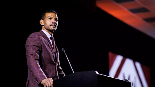 STARKVILLE, MS - April 24, 2023 - Mississippi State Director of Athletics Zac Selmon during Maroon and White Night at The Mill Conference Center in Starkville, MS. Photo By Mike Mattina