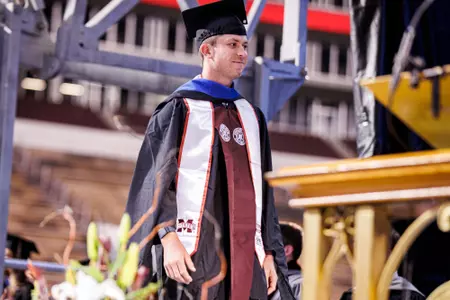 Austin Vukovits at the Spring 2023 Graduation Ceremony
