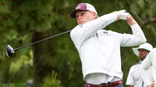 MORGAN HILL, CA - May 15, 2023 - Mississippi State's Garrett Endicott during the NCAA Regional Tournament at Institute Golf Club in Morgan Hill, CA. Photo By NCAA