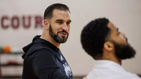 STARKVILLE, MS - June 09, 2022 - The Mississippi State Bulldogs James Miller, Assistants Men’s Basketball Coach during a summer workout at Humphrey Coliseum in Starkville, MS. Photo By Mike Mattina