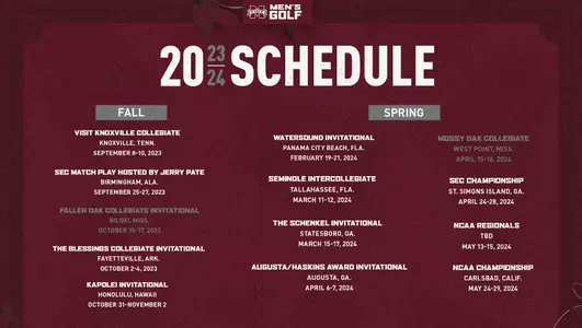 Men's Golf 2023-24 Schedule