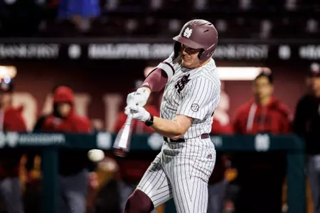 STARKVILLE, MS - March 21, 2023 - Mississippi State Infielder/Outfielder Von Seibert (#33) during the game between the Arkansas State Red Wolves and the Mississippi State Bulldogs at Dudy Noble Field at Polk-Dement Stadium in Starkville, MS. Photo By Will Porada