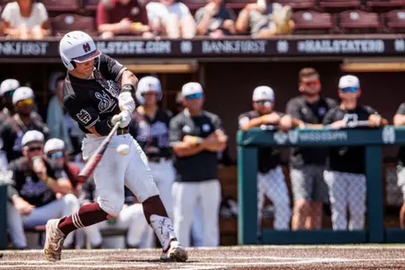 STARKVILLE, MS - May 07, 2023 - Mississippi State Catcher Ross Highfill (#22) during the game between the Arkansas Razorbacks and the Mississippi State Bulldogs at Dudy Noble Field at Polk-Dement Stadium in Starkville, MS. Photo By Laura Parsley