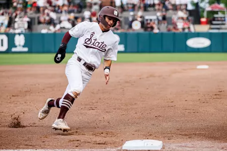 STARKVILLE, MS - May 20, 2023 - Mississippi State Infielder Wil Hoyle (#27) during the game between the Texas A&M Aggies and the Mississippi State Bulldogs at Dudy Noble Field at Polk-Dement Stadium in Starkville, MS. Photo By Jaden Powell