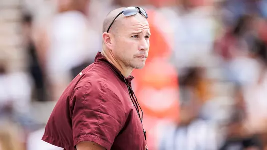 STARKVILLE, MS - April 15, 2023 - Mississippi State Head Coach Zach Arnett during the 2023 Spring Game at Davis Wade Stadium at Scott Field in Starkville, MS. Photo By Kevin Snyder