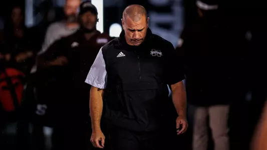 STARKVILLE, MS - September 03, 2022 - Mississippi State Defensive Coordinator & Safeties Coach Zach Arnett during the game between the Memphis Tigers and the Mississippi State Bulldogs at Davis Wade Stadium at Scott Field in Starkville, MS. Photo By Kevin Snyder