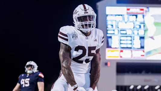 STARKVILLE, MS - September 09, 2023 - Mississippi State Running Back Jeffery Pittman (#25) during the game between the Arizona Wildcats and the Mississippi State Bulldogs at Davis Wade Stadium at Scott Field in Starkville, MS. Photo By Jaden Powell