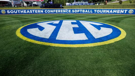 SEC Softball Tournament Logo in grass