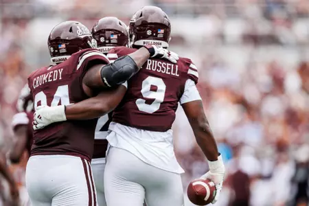 Crumedy and Russell during SE Louisisana game