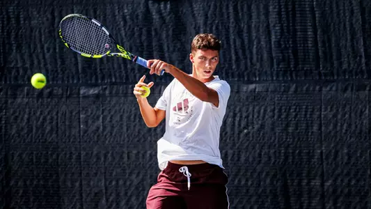 STARKVILLE, MS - September 07, 2023 - Mississippi State's Benito Sanchez Martinez during practice at the AJ Pitts Tennis Centre in Starkville, MS. Photo By Bailey Black