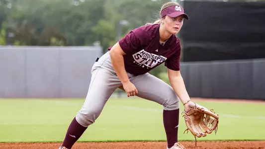 STARKVILLE, MS - September 06, 2023 - Mississippi State Catcher/Infielder Megan Davidson (#24) during the first practice of the 2023-2024 season at Nusz Park in Starkville, MS. Photo By Mike Mattina