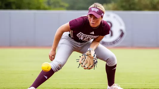 STARKVILLE, MS - September 06, 2023 - Mississippi State infielder Kylee Edwards (#67) during the first practice of the 2023-2024 season at Nusz Park in Starkville, MS. Photo By Mike Mattina