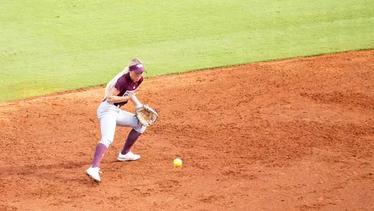 STARKVILLE, MS - September 06, 2023 - Mississippi State infielder Kylee Edwards (#67) during the first practice of the 2023-2024 season at Nusz Park in Starkville, MS. Photo By Mike Mattina