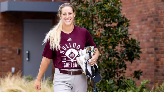 STARKVILLE, MS - September 06, 2023 - Mississippi State Outfielder Sierra Sacco (#29) during the first practice of the 2023-2024 season at Nusz Park in Starkville, MS. Photo By Mike Mattina