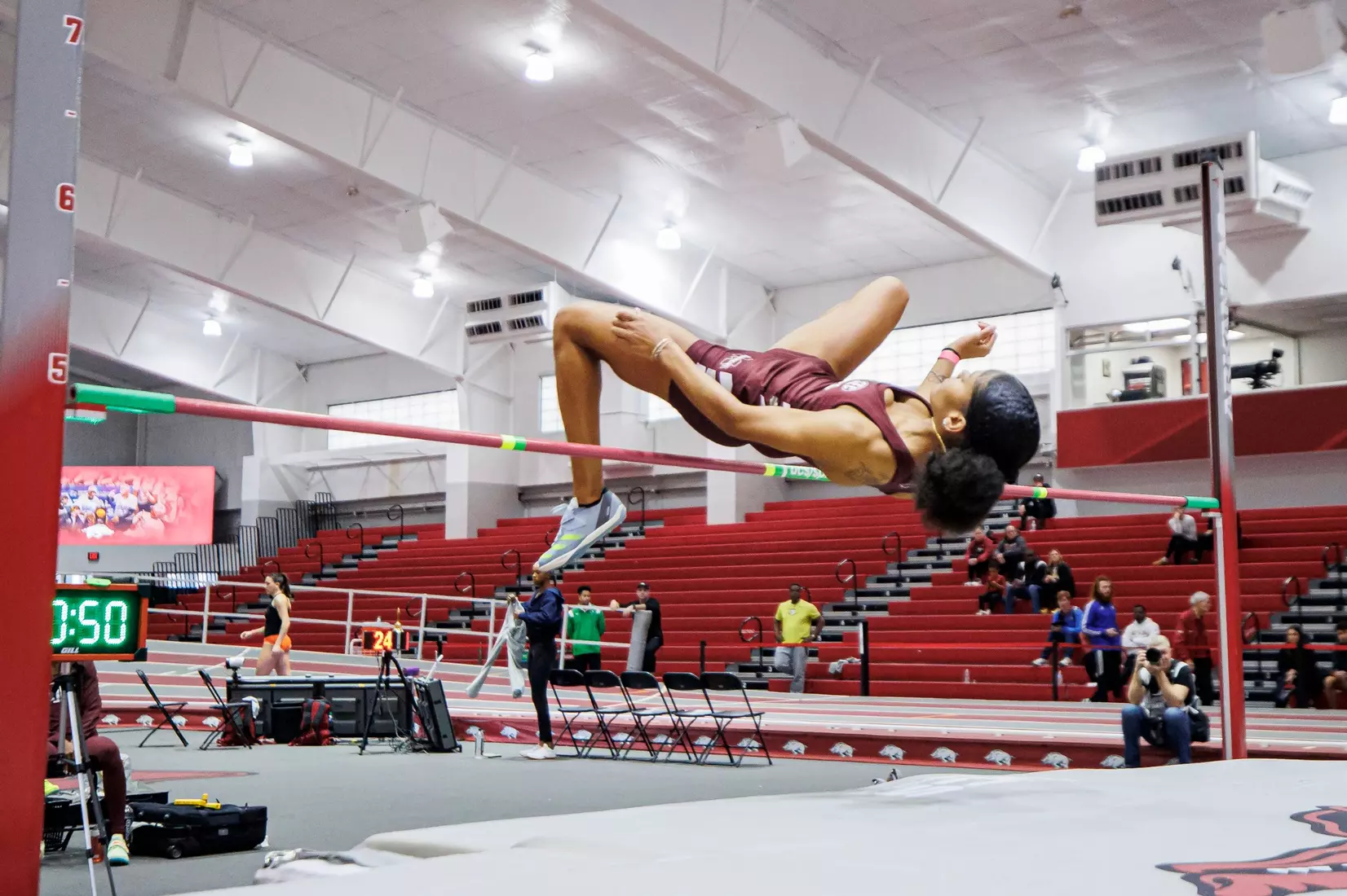 BIRMINGHAM, AL - January 26, 2024 - Mississippi State's Kennedy Jackson during the Razorback Invitational at the Randal Tyson Track Center in Fayetteville, AR. Photo by Will Porada