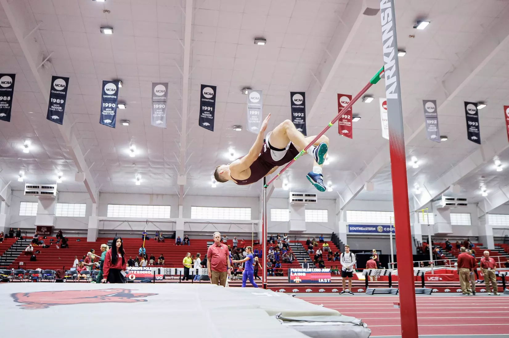 BIRMINGHAM, AL - January 26, 2024 - Mississippi State's Peyton Bair during the Razorback Invitational at the Randal Tyson Track Center in Fayetteville, AR. Photo by Will Porada