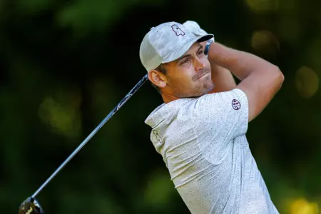 FAYETTEVILLE, AR - September 30, 2024 - Mississippi State's Josep Serra during the Blessings Collegiate Invitational at Blessings Golf Club in Fayetteville, AR. Photo By Wesley Hitt