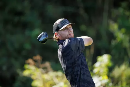 FAYETTEVILLE, AR - September 30, 2024 - Mississippi State's Garrett Endicott during the Blessings Collegiate Invitational at Blessings Golf Club in Fayetteville, AR. Photo By Wesley Hitt