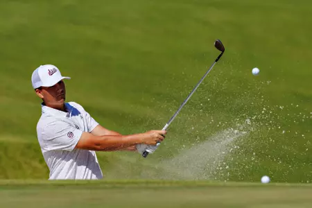 FAYETTEVILLE, AR - September 30, 2024 - Mississippi State's Dan Richie during the Blessings Collegiate Invitational at Blessings Golf Club in Fayetteville, AR. Photo By Wesley Hitt