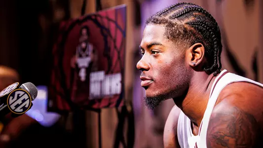 BIRMINGHAM, AL - October 15, 2024 - Mississippi State Guard/Forward Cameron Matthews (#4) during SEC Media Day at the Grand Bohemian Hotel in Birmingham, AL. Photo By Mike Mattina