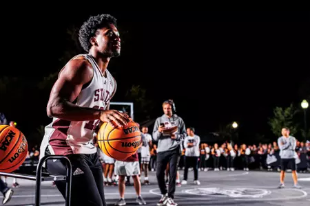 STARKVILLE, MS - October 18, 2024 - Mississippi State Guard Josh Hubbard (#12) during Junction Jam at The Junction in Starkville, MS. Photo By Ivy Rose Ball