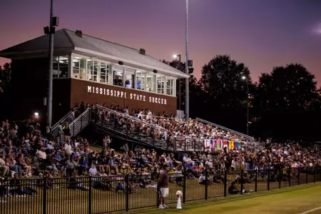 STARKVILLE, MS - October 24, 2024 - Mississippi State fans during the match between the Kentucky Wildcats and the Mississippi State Bulldogs at the MSU Soccer Field in Starkville, MS. Photo By Mike Mattina