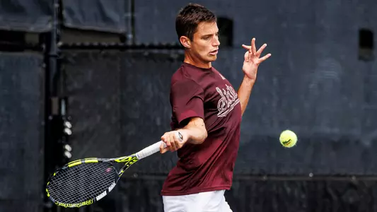 STARKVILLE, MS - September 04, 2024 - Mississippi State’s Mario Martinez Serrano during practice at the AJ Pitts Tennis Centre in Starkville, MS. Photo By Mike Mattina