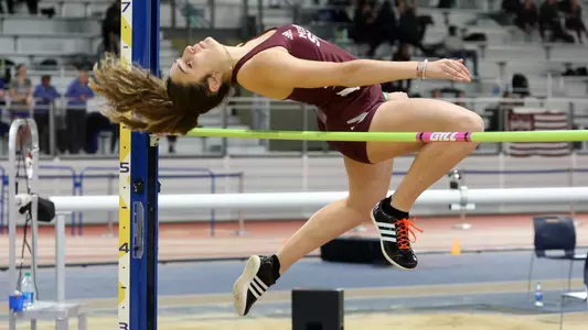 BIRMINGHAM, AL - January 13, 2024 - Mississippi State Jumper Gabbi Sanz during the UAB Vulcan Invite at the Birmingham Crossplex in Birmingham, AL. Photo by Michael Wade