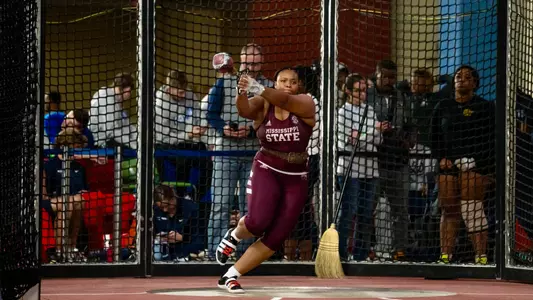 BIRMINGHAM, AL - January 21, 2024 - Mississippi State Thrower Kaitlyn Walker during the UAB Vulcan Invite at the Birmingham Crossplex in Birmingham, AL. Photo by Sheryl Lowery